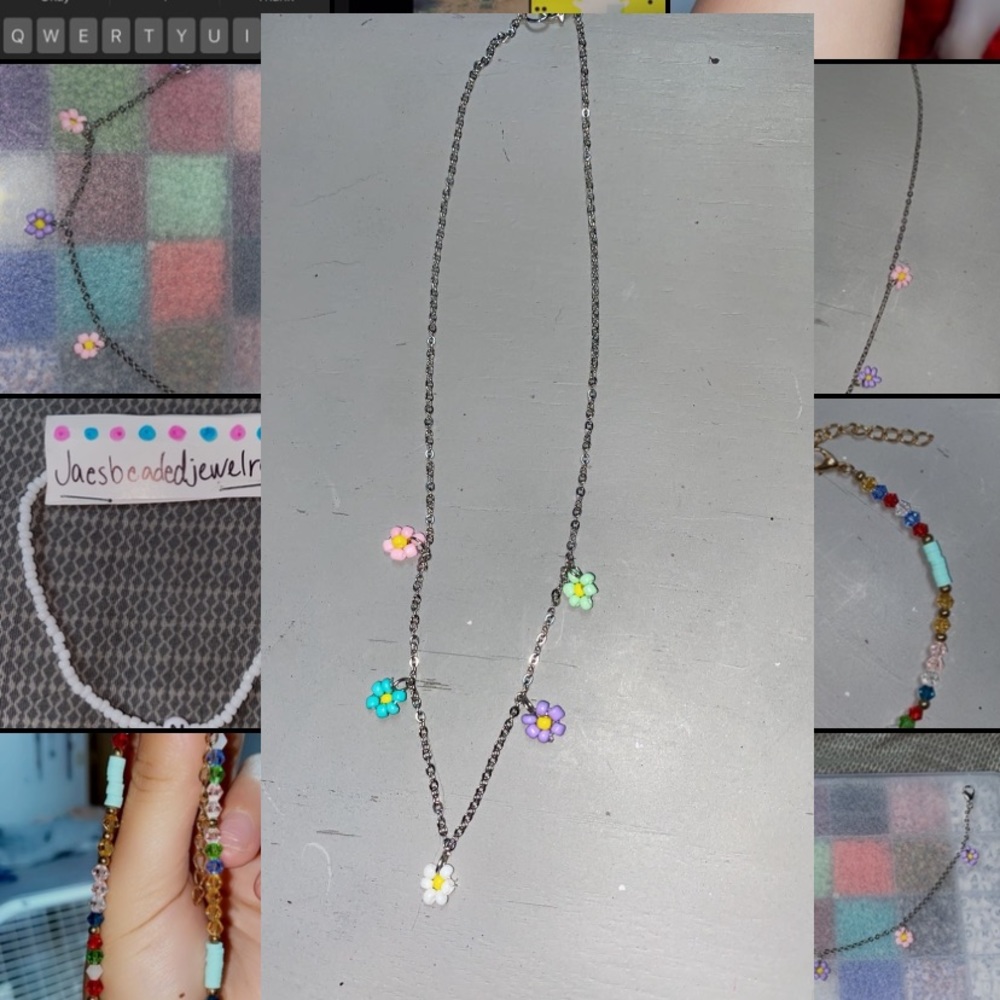 Beaded flower necklace